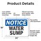 Signmission Water Sump, 24 in W x Rectangle, Aluminum OS-2PACK-NS-A-1824-L-18984 - alternate 3
